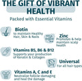 WEEM Hair Skin and Nails Gummies - Supports Healthy Hair - Vegan Biotin Vitamins for Women & Men Supports Faster Hair Growth, Stronger Nails,