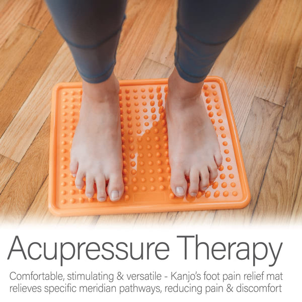 Kanjo FSA HSA Eligible Acupressure Foot Pain Relief Mat | Pressure Point Foot Massager for Plantar Fasciitis, Heel Pain & Arch Pain Relief | for