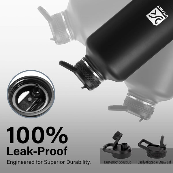 Insulated Water Bottle | Thickened Stainless Steel Vacuum Metal Thermos | Portable Sports Half Gallon Large Water Jug for Gym and Hiking with