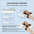 Bedsure Cervical Neck Pillow for Sleeping, Odorless Memory Foam with Cool-Touch Ice Pillowcases, Ergonomic Contour Pain Relief, Dorm Neck Support