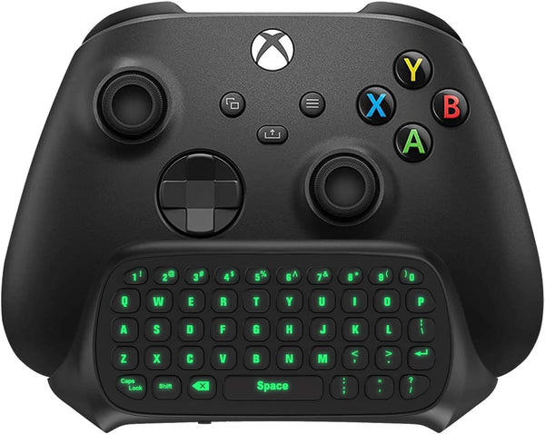 Timovo Green Backlight Keyboard for Xbox One, Xbox Series X/S,Wireless Chatpad Message Keypad with Headset & Audio Jack,Mini Game Keyboard Fit