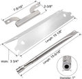 Grill Replacement Parts for Brinkman Brinkmann 810-2410-S 810-2411-S, Stainless Steel Burner Tubes, Heat Plate Shields and Carryover Crossover