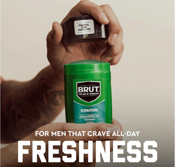 Brut Deodorant Original Fragrance 2.7 Oz / 76 G (Pack of 6)