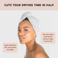 Kitsch Microfiber Hair Towel Wrap for Women - Microfiber Towel, Super Absorbent, Quick Dry, Anti-Frizz - for Long and Short Hairs, Turbans for