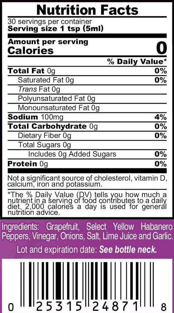 Marie Sharp'S Grapefruit Hot Habanero Pepper Sauce, 5Oz