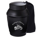Medium Urn for Ashes Adult Male with Motorcycle, 5.7 Inch Black Decorative Medium Size Urns for Human Ashes Adult Male/Dad/Men/Son