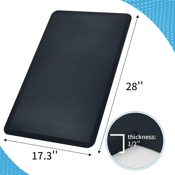 Art3D anti Fatigue Mat - 1/2 Inch Cushioned Kitchen Mats - Comfort & Non Slip Cushion for Standing Desk, Office or Garage Floor (17.3"X28",
