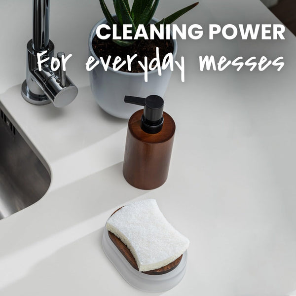 Scotch-Brite Greener Clean Non-Scratch Scrub Sponge, Sponge for Washing Dishes, Cleaning Kitchen, Superior Performance and Made with Sustainable