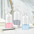 Glass Spray Bottles with Silicone Sleeve Protection, Empty 16 Oz Refillable Containers, Reusable Spray Bottles with Adjustable Nozzle for Hair,