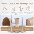 Lamosi 100 Count 12 Oz Kraft Paper Cups, Disposable Hot/Cold Paper Coffee Cups, 12 Ounce Beverages Cups, Water Cups for Party Picnic Travel and Events
