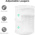 Hblife 360 Rotating Makeup Organizer Adjustable Carousel Large Capacity Revolving Perfume Organizer Skincare Organizers Cosmetic Storage Spinning