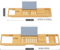 Luxury Bathtub Caddy Trayï¼Bamboo Bathtub Tray Caddy - Wood Bath Tray Expandableï¼Can Be Placed Book and Integrated Tablet Smartphone and Wine