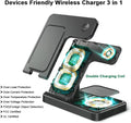 Iphone Wireless Charger Fast Charging 3 in 1, Wireless Charging Station for Iphone/Iwatch/Airpods, Portable Cell Phone Charging Stand for Multiple