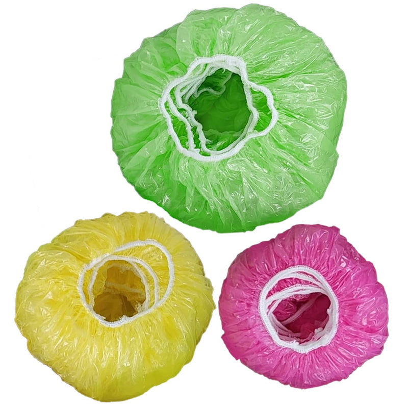 Washable Reusable Food Covers Storage Odd Shaped Plates Bowl Dishes Saran Wrap Color Coded by Size,100 Pieces