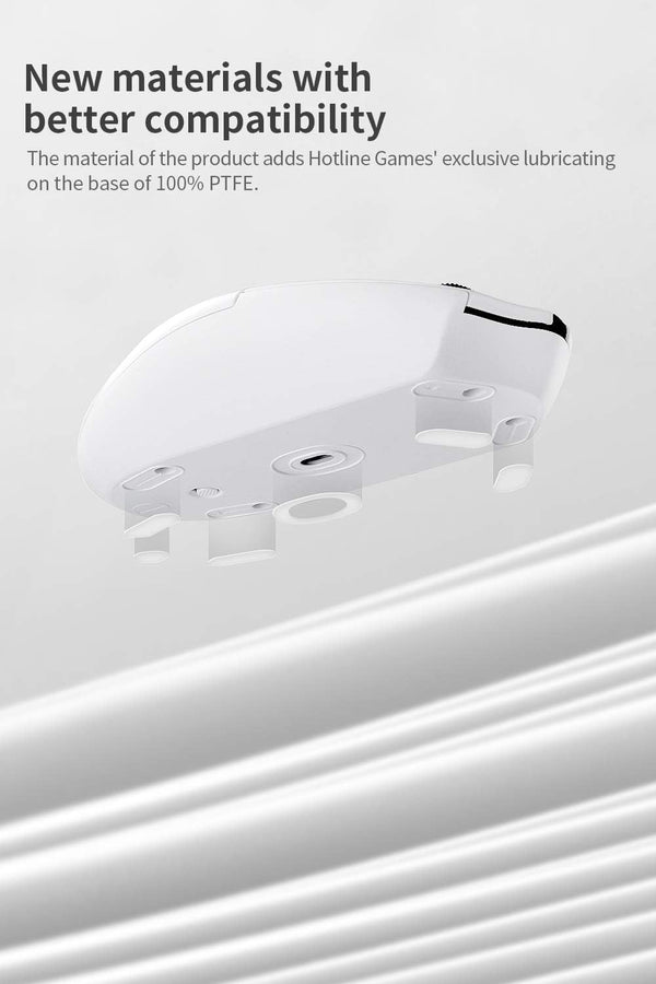 HOTLINEGAMES 2Sets 3.0 plus Rounded Curved Edges Mouse Feet Skates Compatible with G502 Hero, Proteus Spectrum RGB Gaming Mouse Feet Replacement