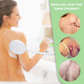 27.5â Back Bath Brush with Long Curved Long Handle,Shower Brush with U-Shaped for Cleaning,Body Scrubber for Elderly,Disabled,