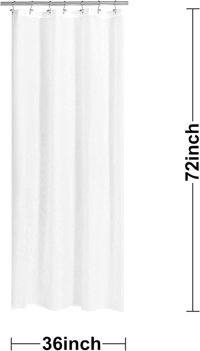 N&Y HOME Fabric Shower Curtain or Liner 36 X 72 Inches Bath Stall Size with 2 Bottom Magnets, Hotel Quality, Washable, W