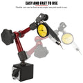 EVTSCAN 0 to 0.8Mm Lever Type Test Indicator with Magnetic Base Set, 32Mm Dial Diameter with Rotating Bezel and 200Mm Flexible Adjustable Arm