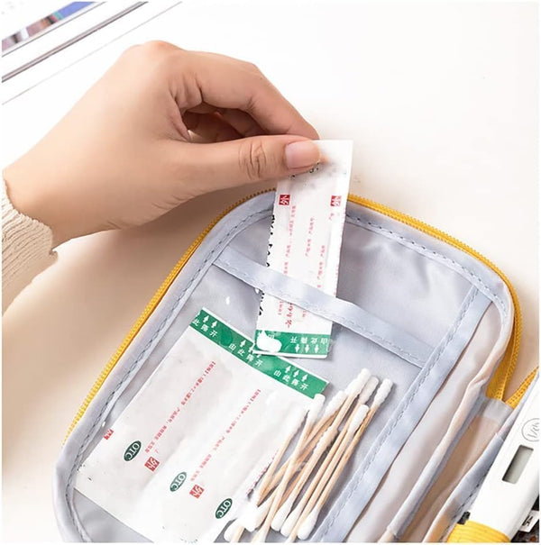Jjlfresheners 4Pcs Empty Travel Mini First Aid Pouch, Portable Outdoor First Aid Medical Rescue Bag Multi-Function Emergency Medicine Storage