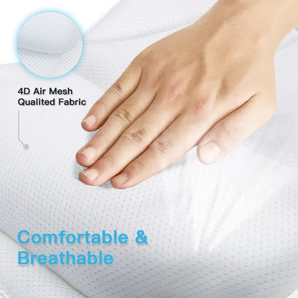Bath Pillow for Tub Bathtub Pillow for Head and Neck 4D Air Mesh Spa Bath Tub Pillow Headrest with Non-Slip 6 Strong Suction Cups Luxury Bathtub