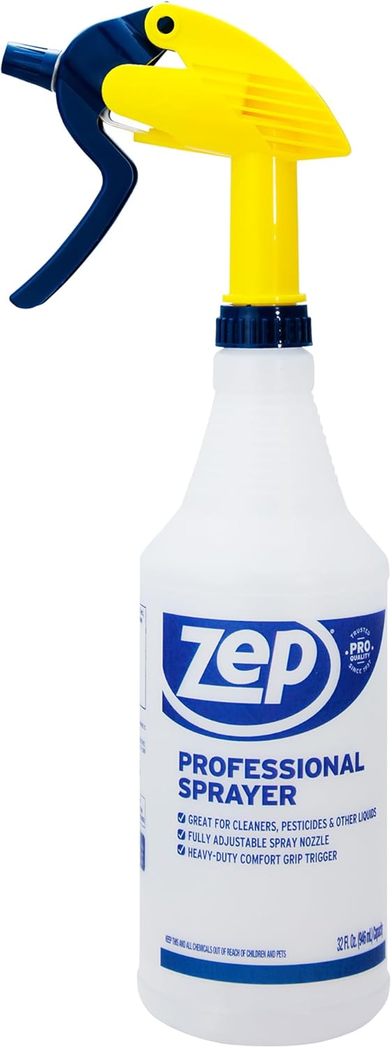 Zep Professional Sprayer Bottle - 32 Oz (Case of 9) - HDPRO9 - Versatile Adjustable Nozzle Spray Bottles with a Fine Mist or Powerful Spray;