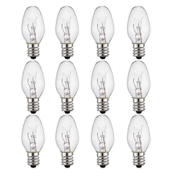 Wax Warmer Bulb - Salt Lamp Bulb - 15 Watt Light Bulbs for Scentsy Wax Warmer,C7/120V/E12 Long Lasting Nightlight Replacement Bulbs for Plug in