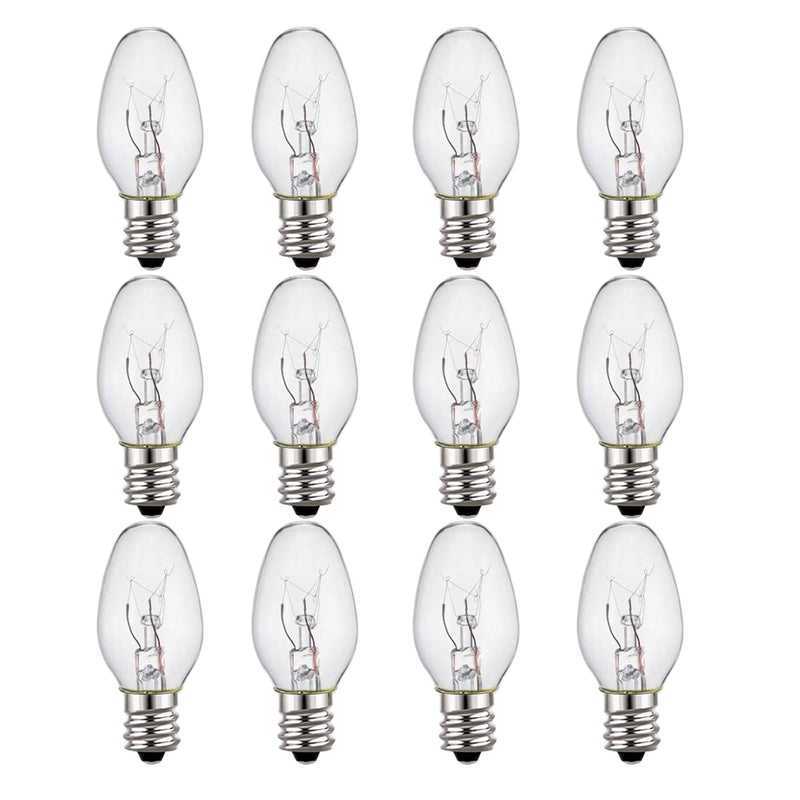 Wax Warmer Bulb - Salt Lamp Bulb - 15 Watt Light Bulbs for Scentsy Wax Warmer,C7/120V/E12 Long Lasting Nightlight Replacement Bulbs for Plug in
