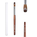 MODELONES Acrylic Nail Brush 100% Pure Kolinsky Hair Bristles Oval Crimped Shaped Sturdy Wooden Handle Acrylic Powder Nail Art Brush Professional