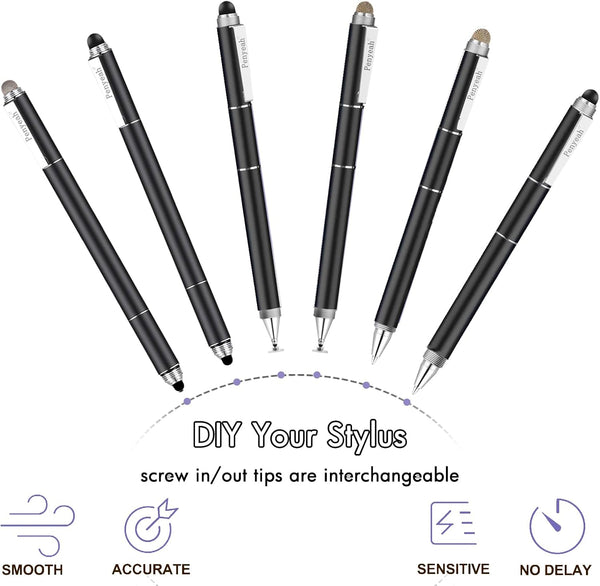 Penyeah Stylus Pen, 4 in 1 Disc Stylus Pens for Touch Screens, High Precision and Sensitivity Universal Capacitive Stylus, Stylist for