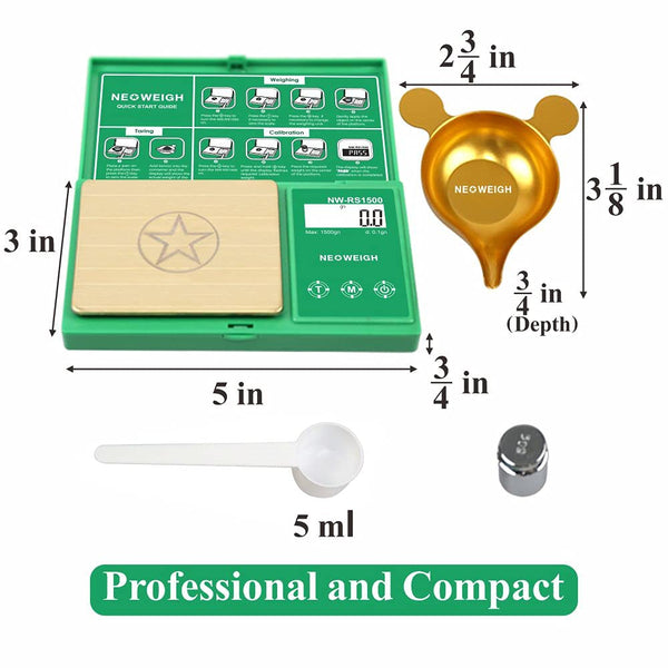 Reloading Scale, Powder Scale for Reloading, 1500 Grains X 0.1 Gn, Digital Powder Scale, Arrow Scale, Archery Scale, 100G by 0.01G, Metal Pan,