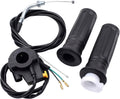 7/8" Twist Throttle Accelerator Handle Grips, 75" Throttle Cable with on off Switch for Mini Bike 49Cc 50Cc 80Cc 90Cc 110Cc 125Cc 212Cc Pit Bike