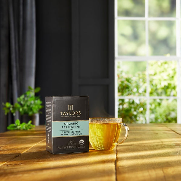 Taylors of Harrogate Organic Peppermint Herbal Tea, 50 Count
