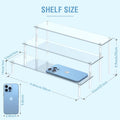 Acrylic Display Risers, 3 Tier Perfume Organizer Stand, Clear Cupcake Stand Holder, Large Shelf Risers for Figures, Dessert Shelves for Party,