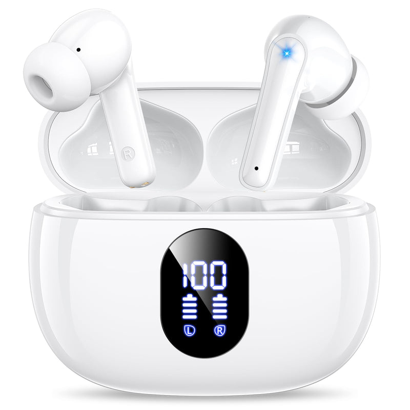 Wireless Earbuds, 2025 Ear Buds with Big Bass Stereo Sound, Lightweight Bluetooth Earbuds with 48 Hours Playtime, In-Ear Fit Earphones, IPX7,