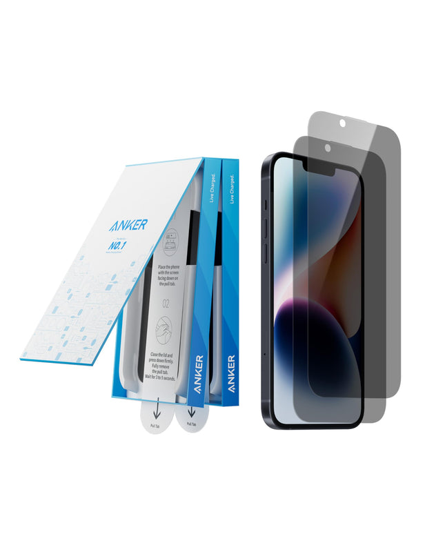 Anker Screen Protector, Bubble-And-Dust-Free Iphone HD Tempered Glass, Durable and Drop-Proof with 9H Hardness, Easy Ins