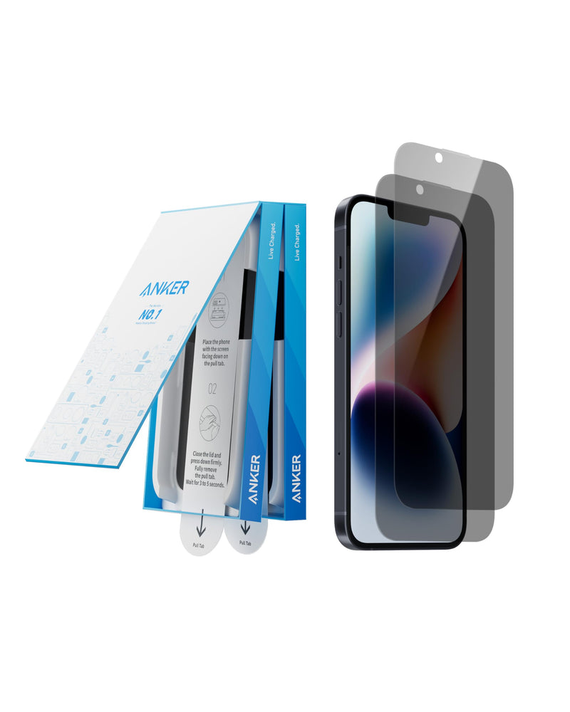 Anker Screen Protector, Bubble-And-Dust-Free Iphone HD Tempered Glass, Durable and Drop-Proof with 9H Hardness, Easy Installation Exclusively for