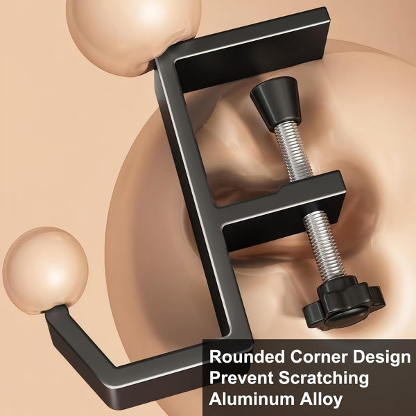 JAKO Headphone Stand - Aluminum Alloy Headphone Holder, Under Headset Stand for Desk Fit for PC Gaming Headset Hanger Hook Suitable for Office,