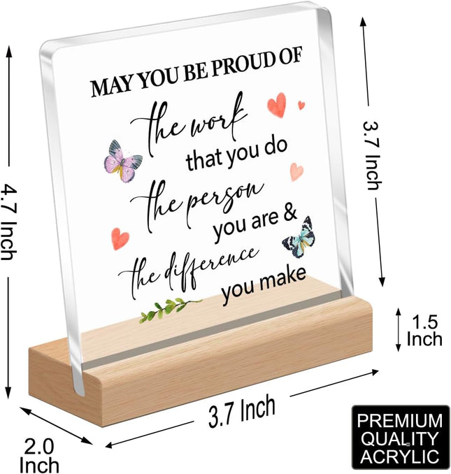 Little Reminders Desk Sign,Positive Sign Desk Decor for Office,You Are Awesome Sign Acrylic Plaque,Inspirational Gift fo