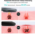 COSLUS Facial Cleansing Brush Face Scrubber : Portable Silicone Waterproof Rechargeable Face Wash Brush, 5 Cleansing Modes, Electric Deep Cleaning