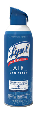 Lysol Air Sanitizer Spray, for Air Sanitization and Odor Elimination, White Linen Scent, 10 Fl. Oz