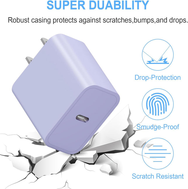 [2 Pack] Iphone 15 14 13 12 11 Charger Block, USB C Wall Charger 20W PD Power Adapter for Iphone 15/15Pro/15Pro Max/15Pl