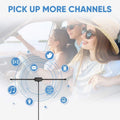 Bingfu 20-1300Mhz Adhesive Mount BNC Male Dipole Antenna Vehicle Ham Radio Amateur Radio Mobile Antenna Compatible with Uniden Bearcat Whistler