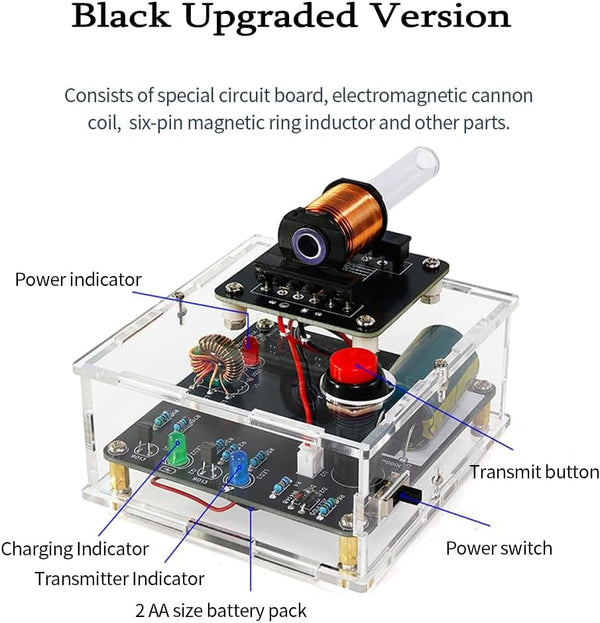 STEM Projects DIY Toys Soldering Practice Kit, Electric Magnetic Transmitter Educational Electronics Kit, Mini DIY Shooting Game Toy Gift for