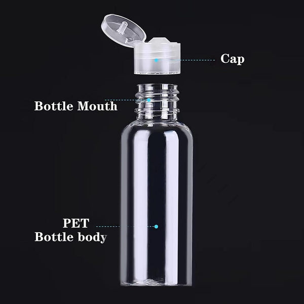 5 Pack 3.4Oz Empty Plastic Travel Bottles for Toiletries TSA Approved Leak Proof Squeezable Travel Size Containers Travel Essentials Accessories,