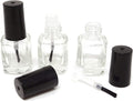 Honbay 6PCS 5Ml Empty Nail Polish Glass Bottles with Brush Cap