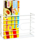 Decobrothers Wall Mount Kitchen Wrap Organizer Rack, White