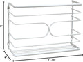 Decobrothers Wall Mount Kitchen Wrap Organizer Rack, White