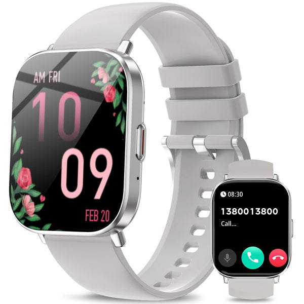 Smart Watches for Men Women(Call Receive/Dial),2.01” Touch Screen Fitness Tracker with Blood Pressure/Heart Rate/Sleep Monitor, 120+Sports Modes,