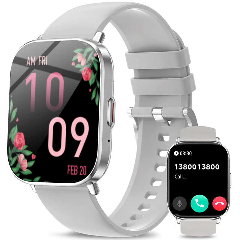 Smart Watches for Men Women(Call Receive/Dial),2.01” Touch Screen Fitness Tracker with Blood Pressure/Heart Rate/Sleep Monitor, 120+Sports Modes,