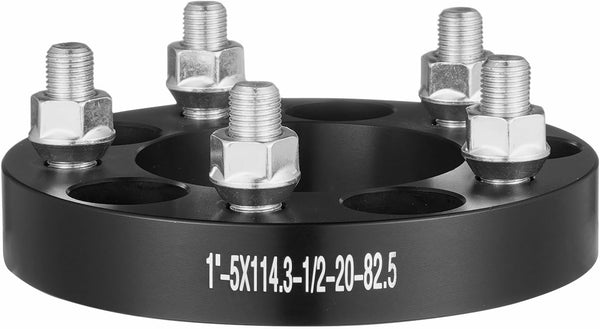 VEVOR Wheel Spacers, 1" Thick 5X4.5 Wheel Adapters, 5 Lug 5 X 114Mm Forged Spacers, 82.5 Mm Bore Hubcentric 1/2"-20 Studs, Fit for 1984-2013 Jeep